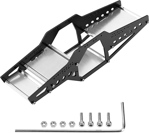ShareGoo - Kit de marco de chasis de aluminio compatible con 124 Axial SCX24 90081 AXI00001 AXI00002 AXI00005 AXI00006 RC Crawler piezas de