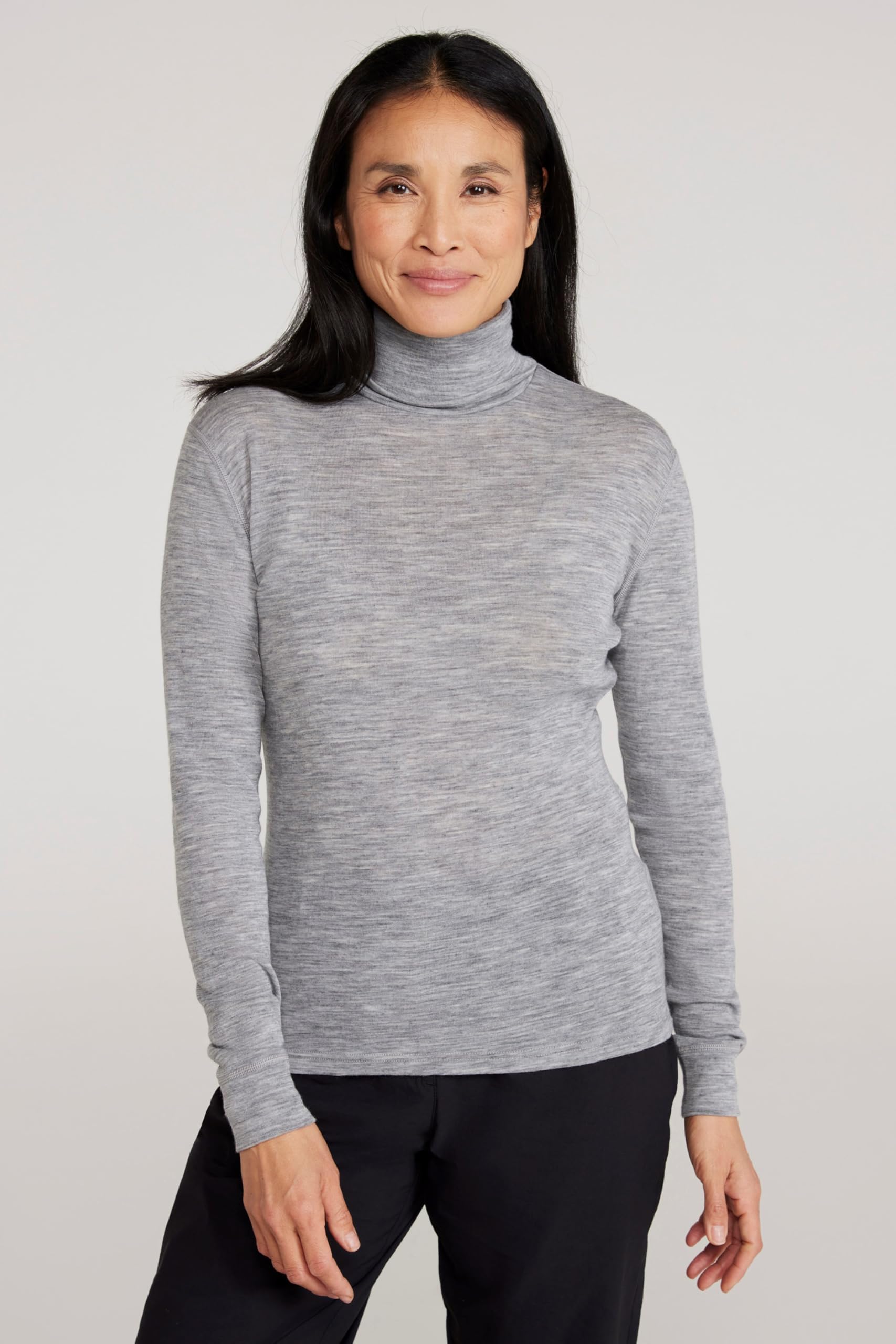 Mountain Warehouse Top de Merino de Cuello Alto para Mujer - Capa Interior antibacteriana, absorción y Secado rápidos - Ideal para Acampar en Invierno y Senderismo
