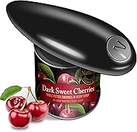 Ankuwa One Touch Electric Can Opener - Battery Powered Smooth Edge Hands Free for Seniors Arthritis Fits Most Cans Black