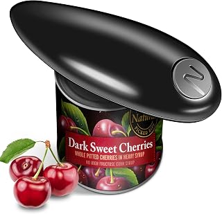 Ankuwa One Touch Electric Can Opener - Battery Powered Smooth Edge Hands Free for Seniors Arthritis Fits Most Cans Black