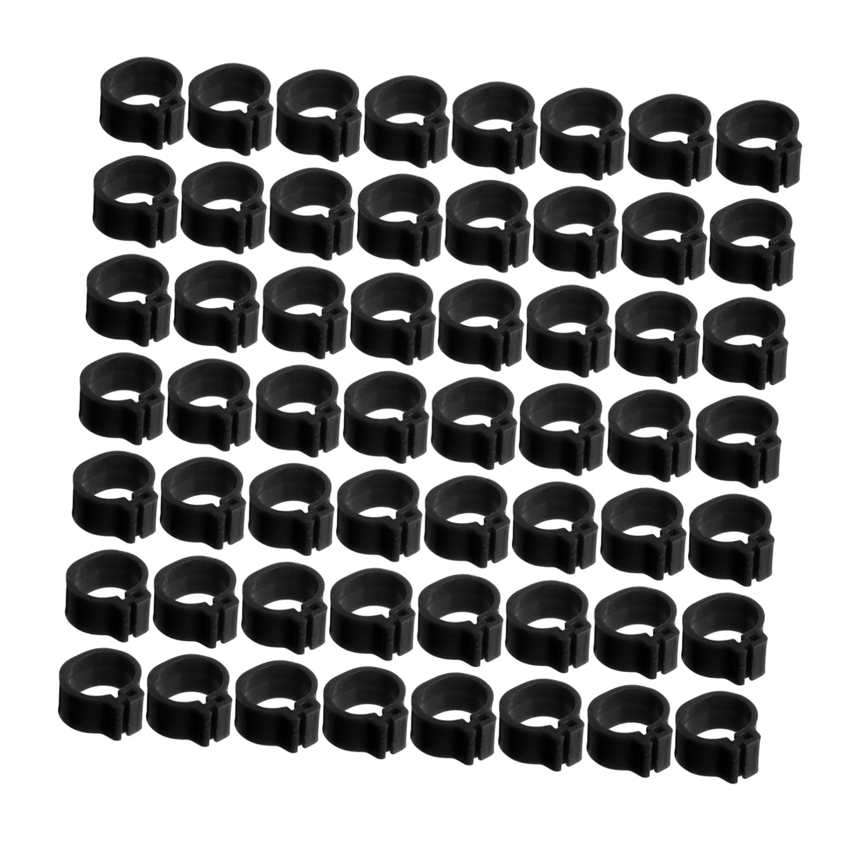 COLLBATH Sturdy Pigeon Foot Rings 100 Pack Plastic Clip Rings for Birds Identification Bands for Racing Pigeons
