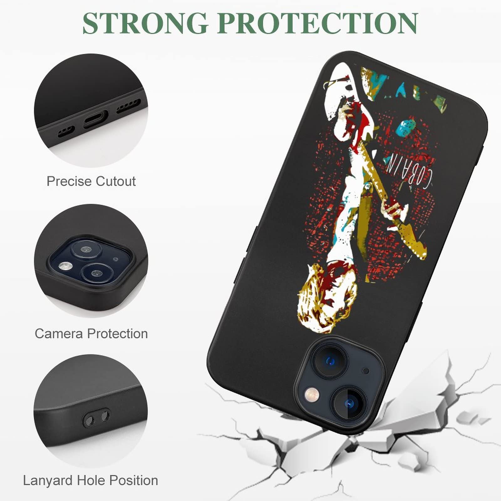 Amazon.co.jp: スマホケース iphone 13 Kurt Cobain カート