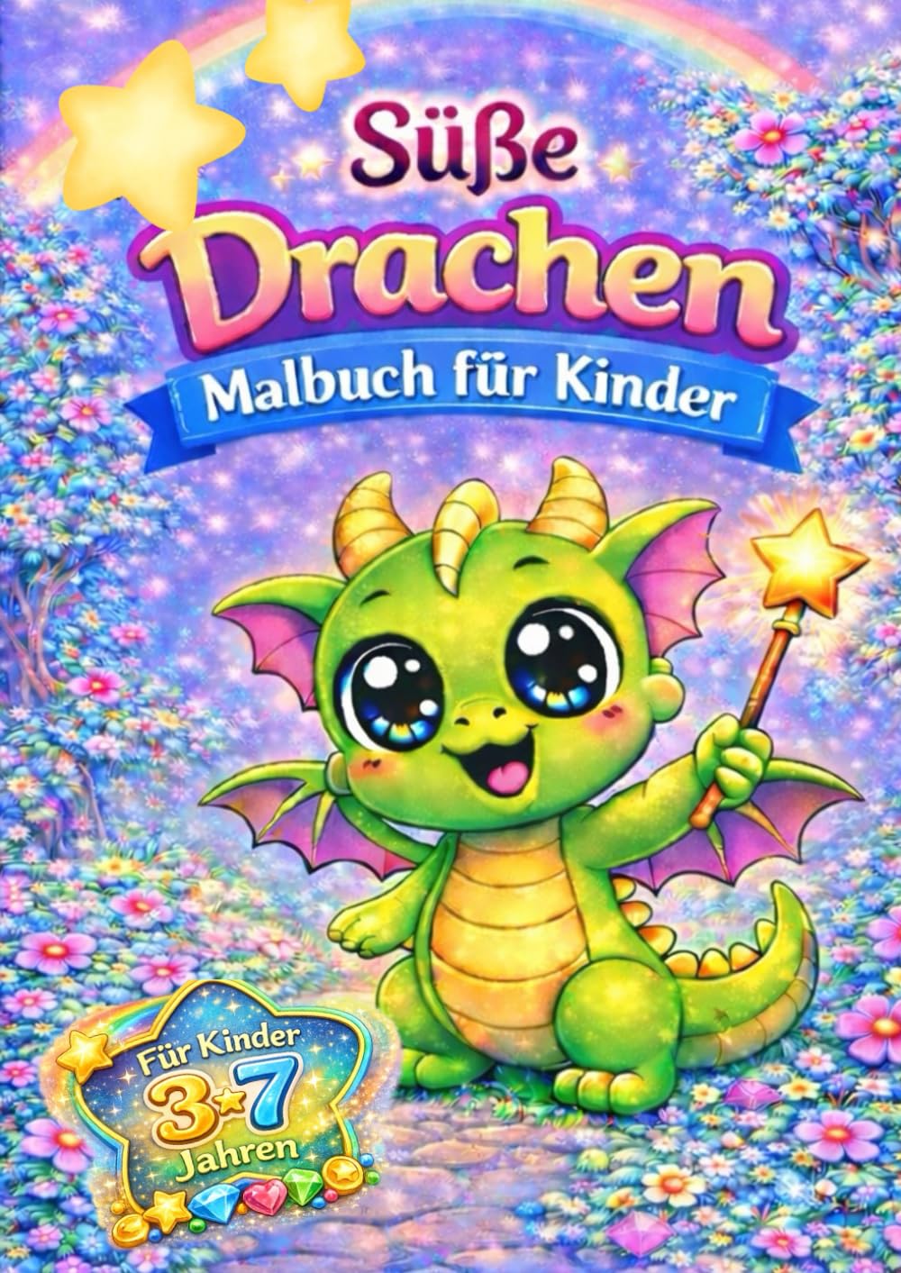 Süße Drachen: Malbuch für Kinder von 3 - 7 Jahren