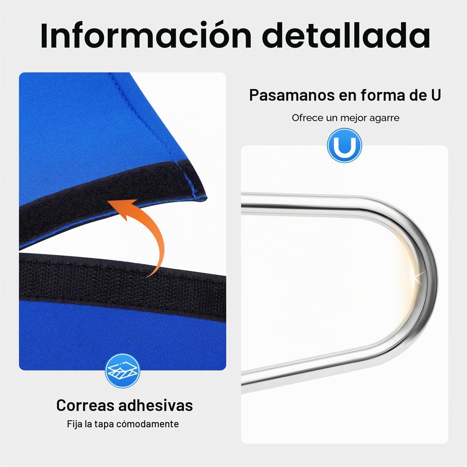 Barandilla Para Piscina, Pasamanos U De Acero Inoxidable, Pasamanos De Escalera De Piscina Portátil | Antideslizante Para Piscinas, Parques Acuáticos 81 x 58 cm