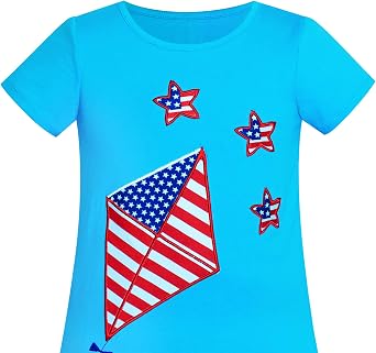 Sunny Fashion Girls Casual Dress Cotton Short Sleeve Swan Embroidered Size 2-6