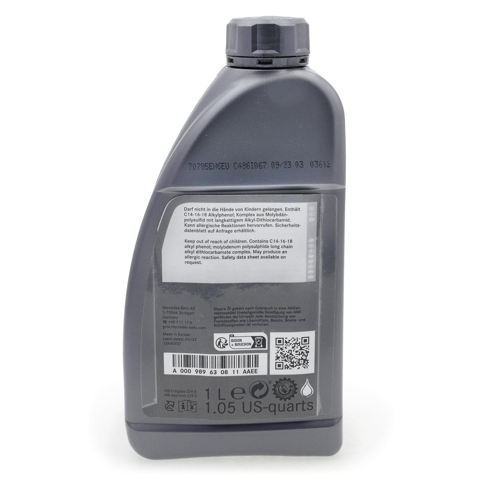 Mercedes-Benz Original Motorenöl SET 5W-40 MB 229.5 6 Liter