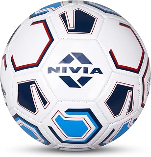 Nivia Blade Machine Stitched Football, 32 Panels, PVC, for Training and Recreational, Soccer Ball, Suitable for Hard Ground Without Grass, Wet & Grassy Ground