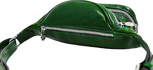 Vista 3 de Riñonera de cuero Bolso de vientre Riñonera Riñonera de cuero Riñonera de cuero hecha a mano en Italia - Time Resistance