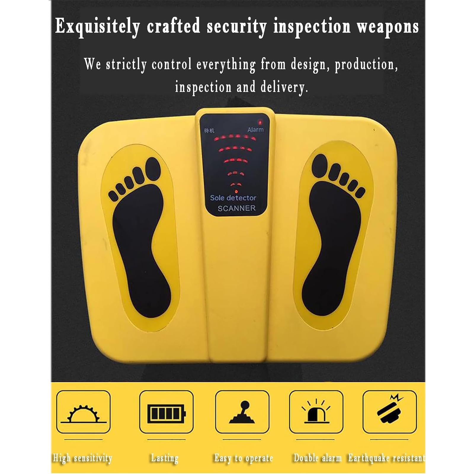 Metal Detector, Rilevatore Di Sicurezza Unico Con Indicatore Di Segnale Di Intensità E Spia LED, Sensibilità Regolabile E Doppio Allarme Suono/luce, Portata 150 Kg, Anti-interferenza Veloce