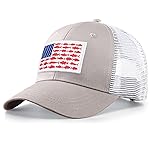 Naicissism American Fish Flag Trucker Hat, Fishing Gifts for Men, Outdoor Snapback Fishing Hat Perfect for Fishing and Daily Use
