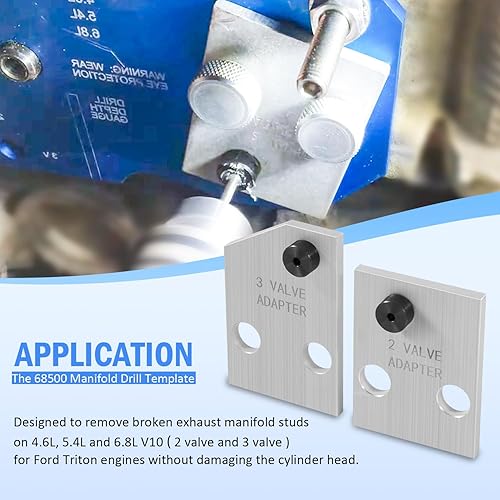 Miniatura 3 de 68500 Plantilla de taladro colector para motores Ford 2V y 3V Triton (4.6L, 5.4L y 6.8L)