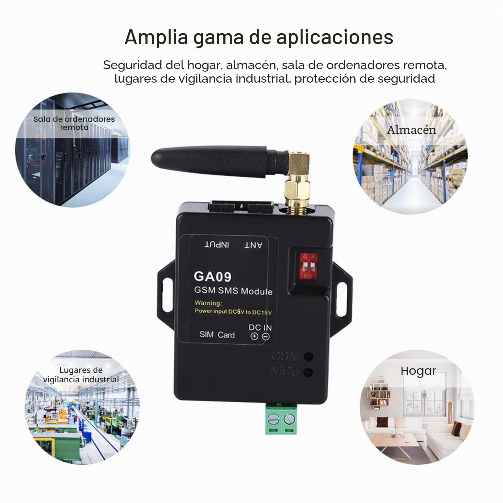 MAGT Alarma Sms Sistema Alarma, inalámbrico Mini Sistema de Alarma de Seguridad for el hogar Inteligente 8 Canales Llamada de Alarma Inteligente por SMS for Seguridad en el hogar