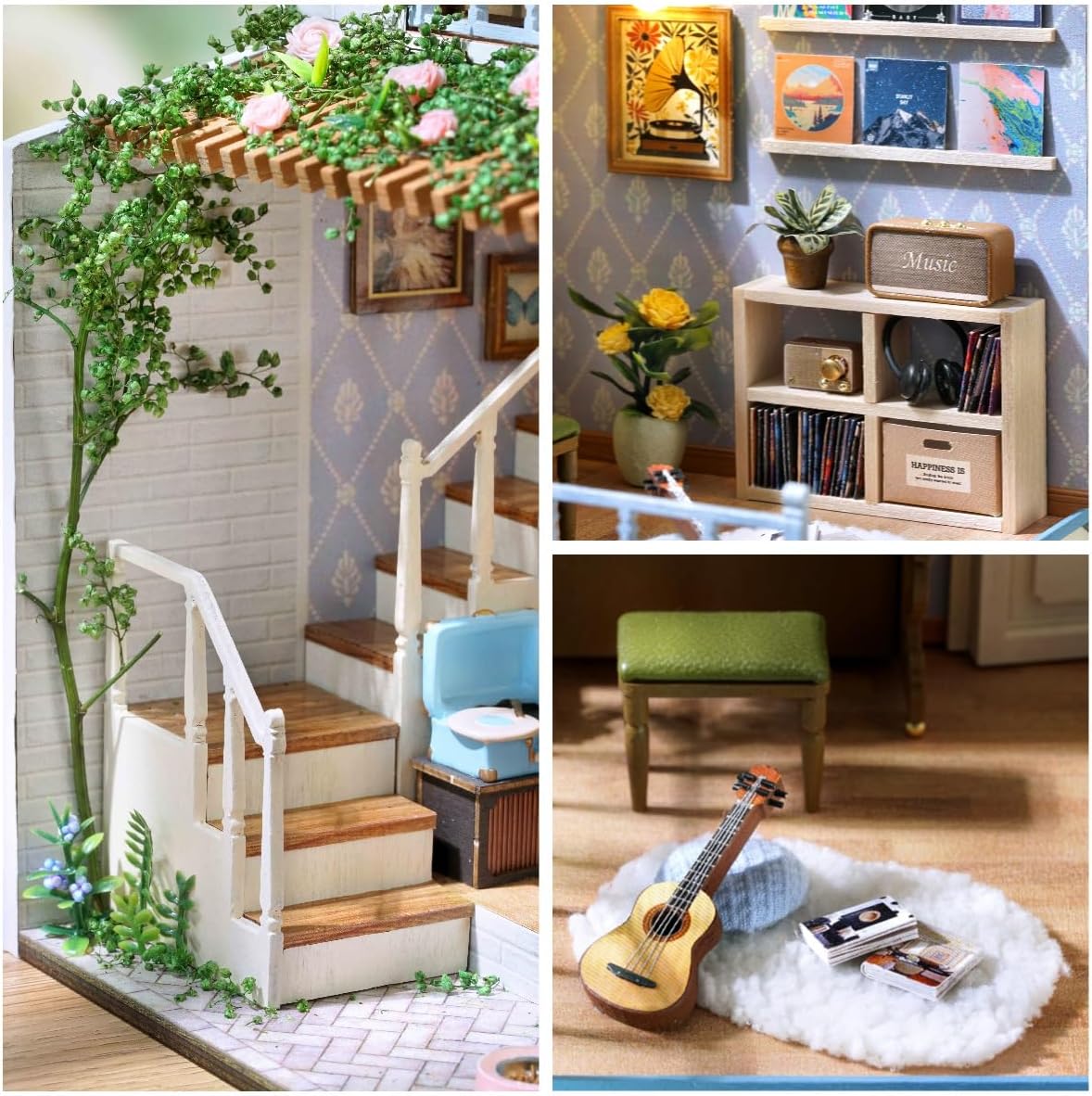 Miniature House Kit, Dollhouse Kit, Miniature Kit, DIY Mini House Building Kit for Adult, Garden Music House - Image 4