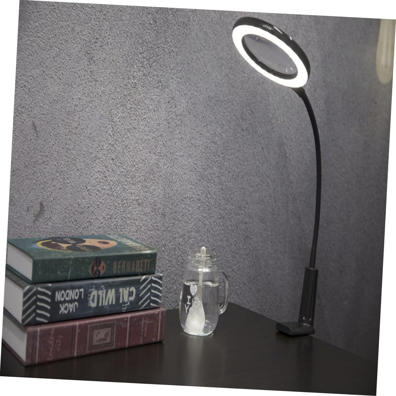 Flexible Gooseneck Led Desk Lamp Magnifying Glass Desk Light Clip for Reading Sewing