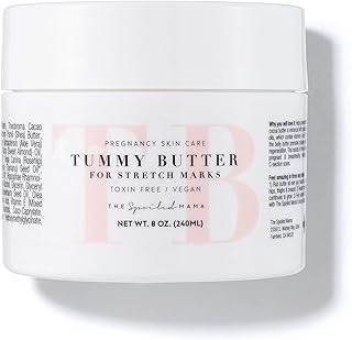 The Spoiled Mama Tummy Butter Stretch Mark Prevention Cream | Safe for Pregnancy | Non-Toxic | Vegan | Made in USA | OBGYN Formulated | Hydrating Body Cream Butter Lotion