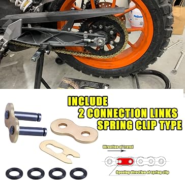 Gold 520 X-Ring Chain + Chain Breaker,120Links With Connecting Master Link