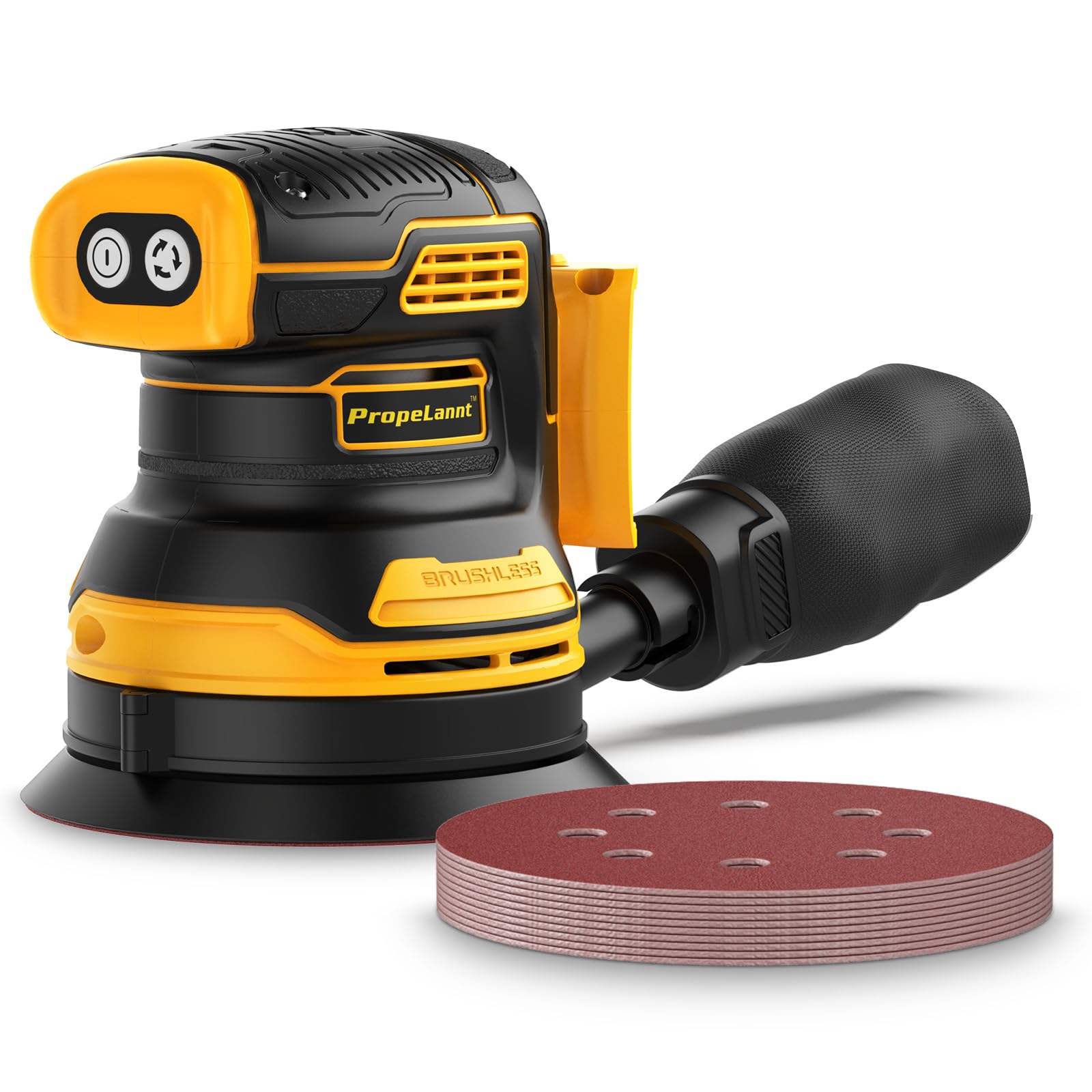 Photo 1 of Random Orbital Sander for Dewalt 20V Battery, 5" Palm Cordless Sander with 10pcs Sandpaper, 3 Variable Speeds, Dust Collector for Woodworking Polishing Sanding(Battery Not Included)
