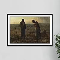 Vista 3 de Jean-Francois Millet - El Ángelus (1859) - Póster de pintura clásica, regalo de arte/ Tamaño: A5 (5.827 x 8.268 in)