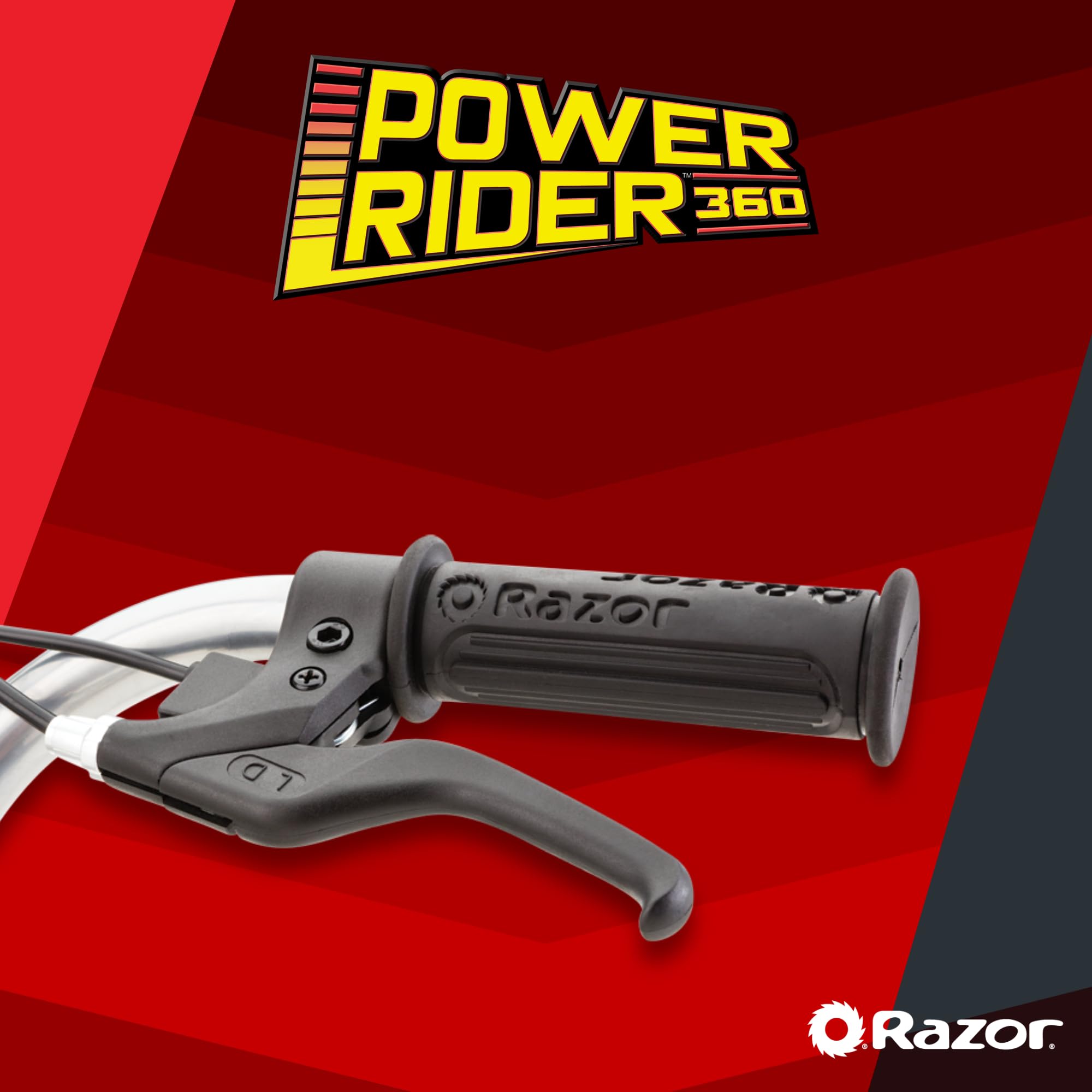 Razor PowerRider 360 - Tricycle électrique, jusqu'à 9 mph, fourche en acier soudé, 12V Power Ride-On pour 8 ans et plus