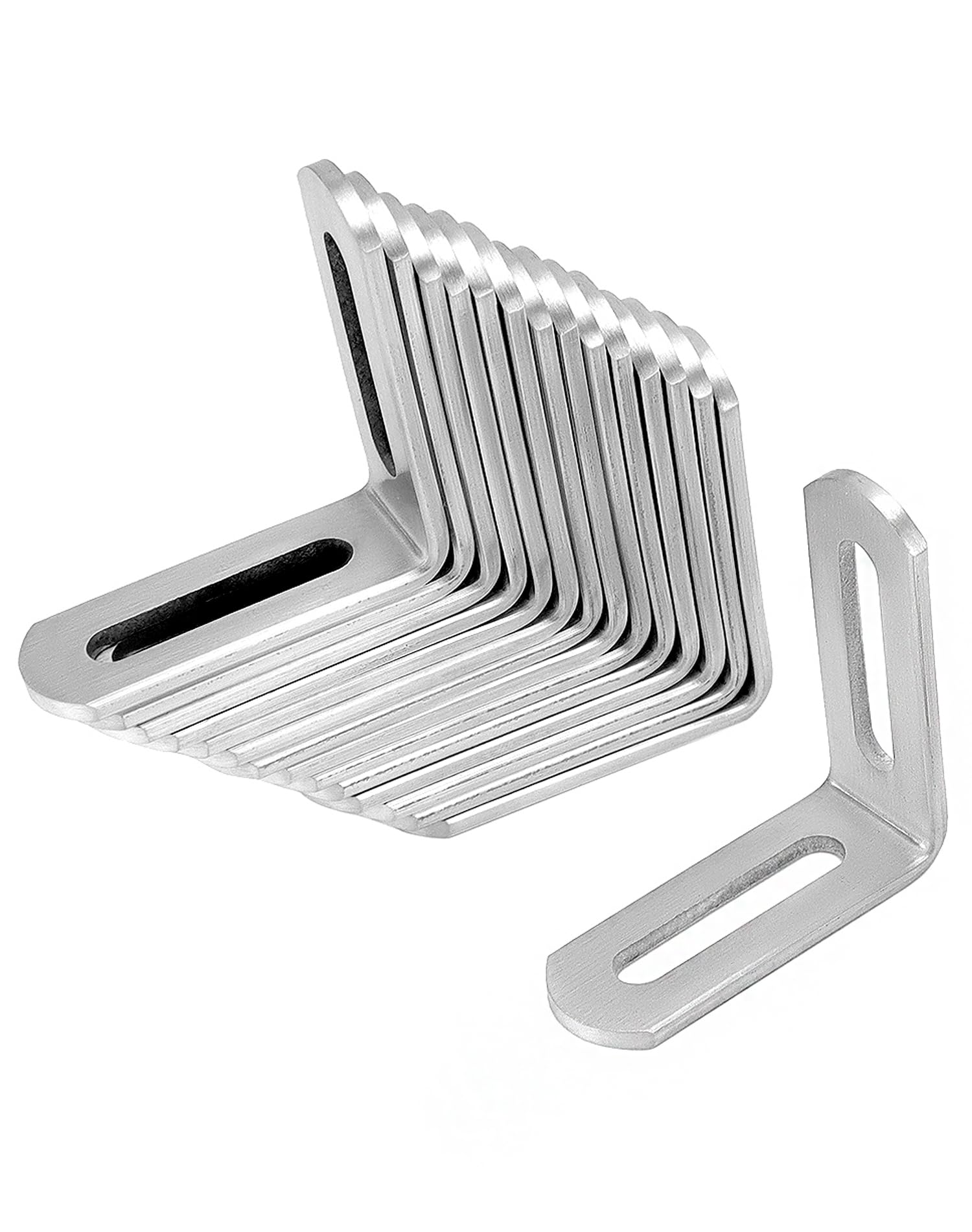 QWORK Kątownik 16 szt 50x50 mm stal nierdzewna 201 grubość 3 mm