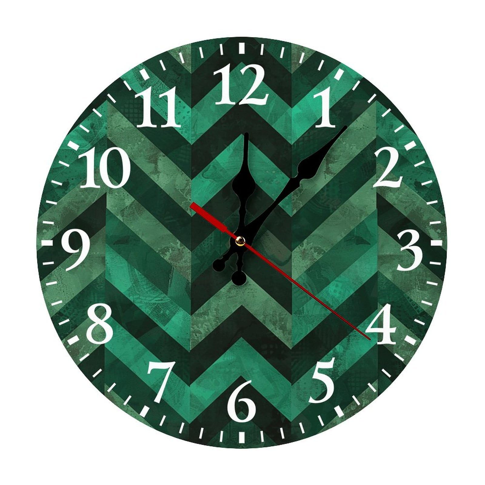 Horloge murale ronde vert émeraude au design épuré et finitions soignées 30cm