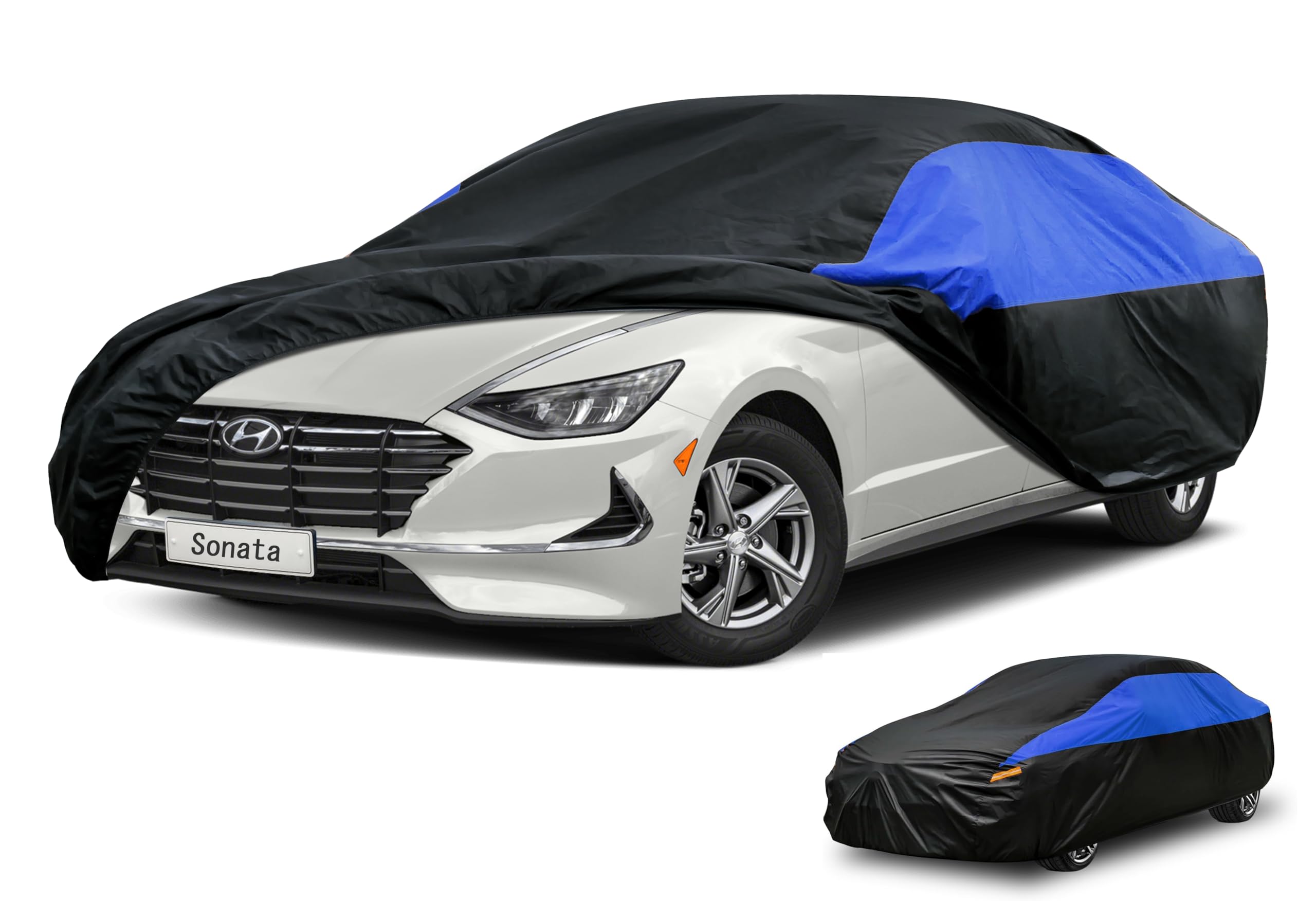 GUNHYI Car Cover Custom Fit Sonata Waterproof All Weather, Lightweight Full Exterior Cover for Automobiles Outdoor Sun UV Rain Dust Snow Wind Protection.