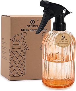 OFFIDIX Glass Watering Can, Handheld Spray Bottles, 0.4L/13.5oz Watering Spray Bottle with Adjustable Nozzle for for Indoo...