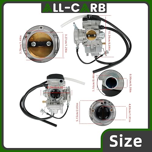 Miniatura 2 de ALL-CARB Repuesto de carburador para Yamaha Bruin 250 350 Big Bear 250 400 Wolverine 350 450 Kodiak 400 450 YFM350 YFM400 YFM450 Reemplazo para