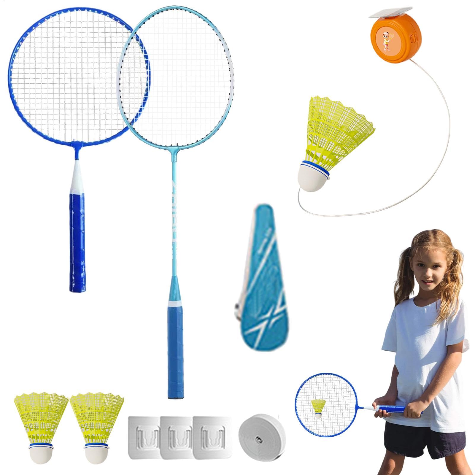 Badminton-Trainingsgerät, Rebound Badminton | Shuttlecock für Badminton | Tennis-Trainingsgerät | Indoor-Sportausrüstung | Übungshilfe Paar