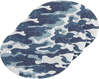 Blue Grey Camouflage Kitchen Sponges Cleaning Dish Sponges Non-Scratch Natural Scrubber Sponge for Kitchen Bathroom Cars, pack of 3