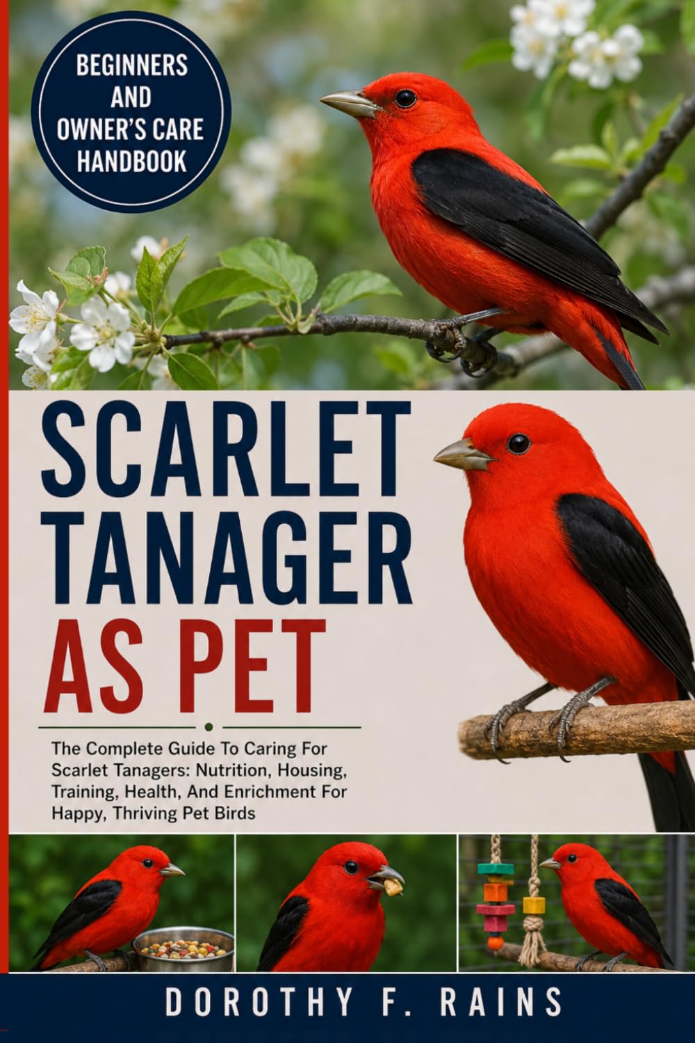 SCARLET TANAGER AS PET: The Complete Guide To Caring For Scarlet Tanagers: Nutrition, Housing, Training, Health, And Enrichment For Happy, Thriving Pet Birds