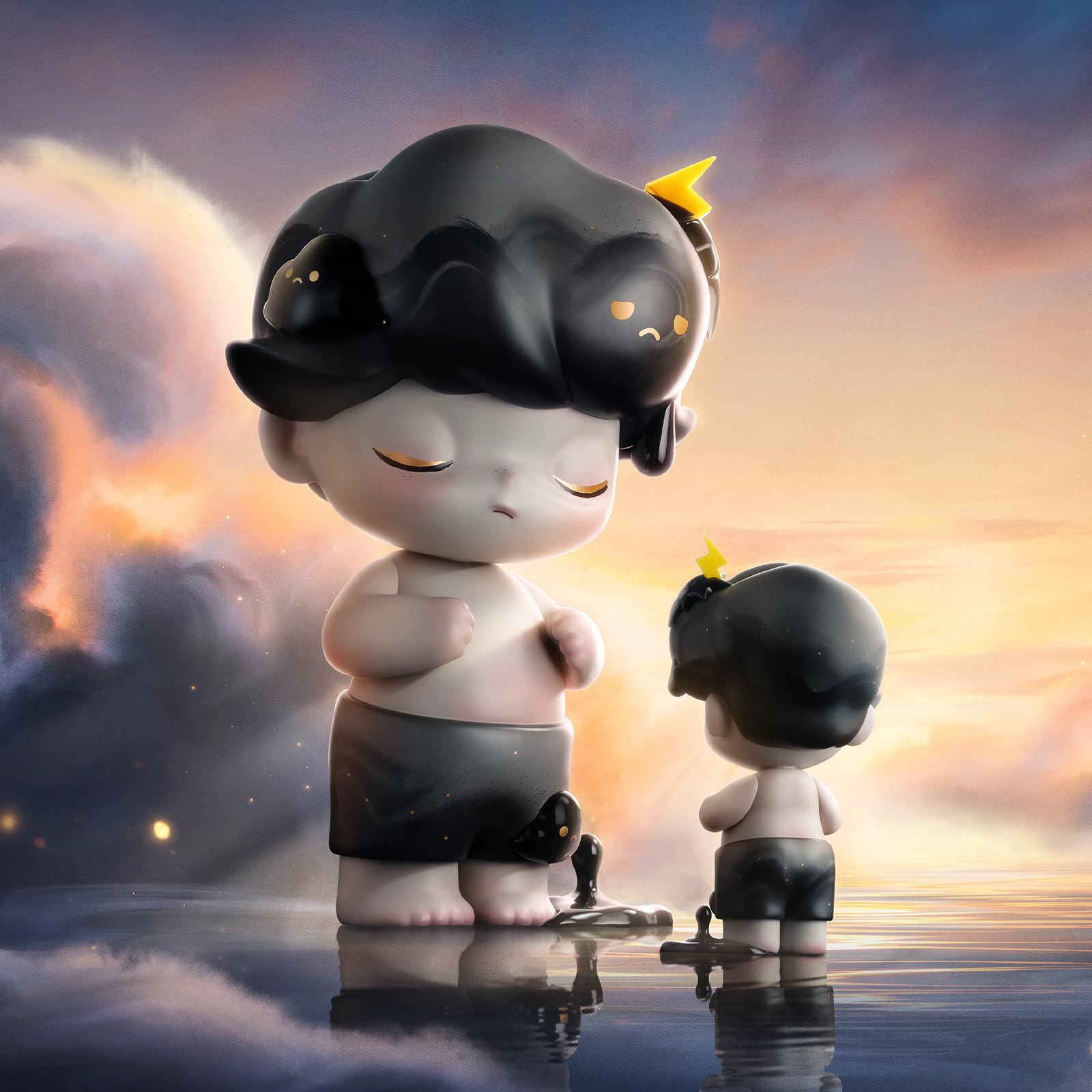 値下げ！！DIMOO 400% フィギュア A THUNDER SHOWER POP MART MEGA JUST DIMOO 400% A Thunder Shower, 9.84 Inch Height