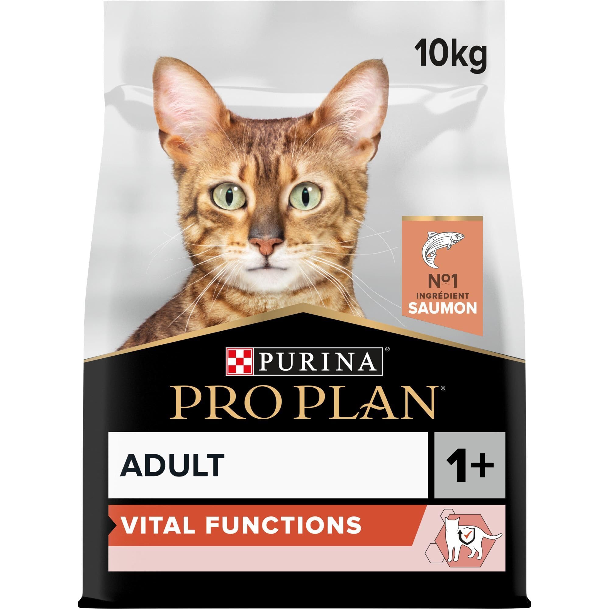 Purina Pro Plan - Vital Functions - Croquettes Chat Adulte Saumon - 10 kg