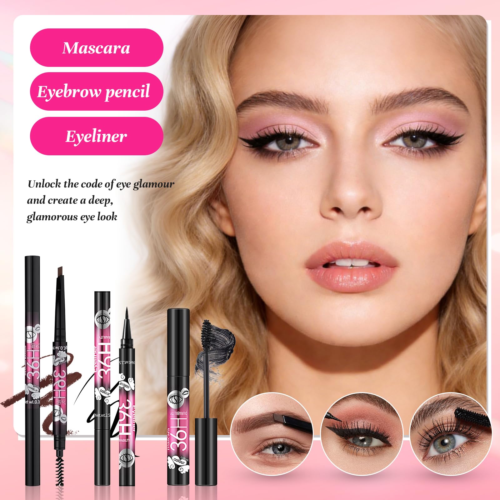 Coffret Maquillage Femme, Kit de Maquillage Tout-en-un, Coffret Cadeau Maquillage Ado Fille avec Fond de Teint, Fard à Paupières Palette, Blush, Correcteur, Brillant à Lèvres, Eyeliner, Mascara