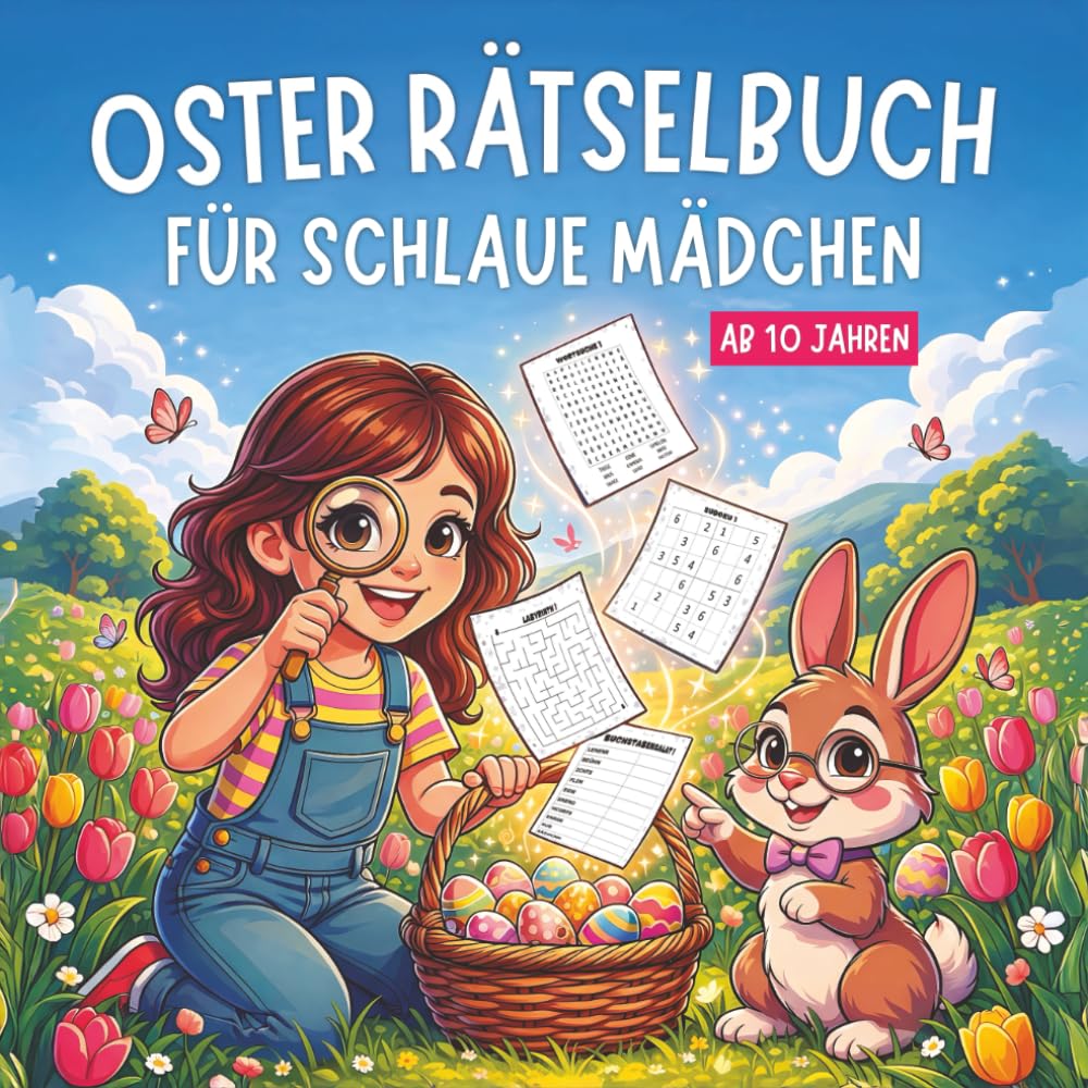 Oster Rätselbuch für schlaue Mädchen ab 10 Jahren: Das perfekte Frühlings- und Ostergeschenk für Schulkinder