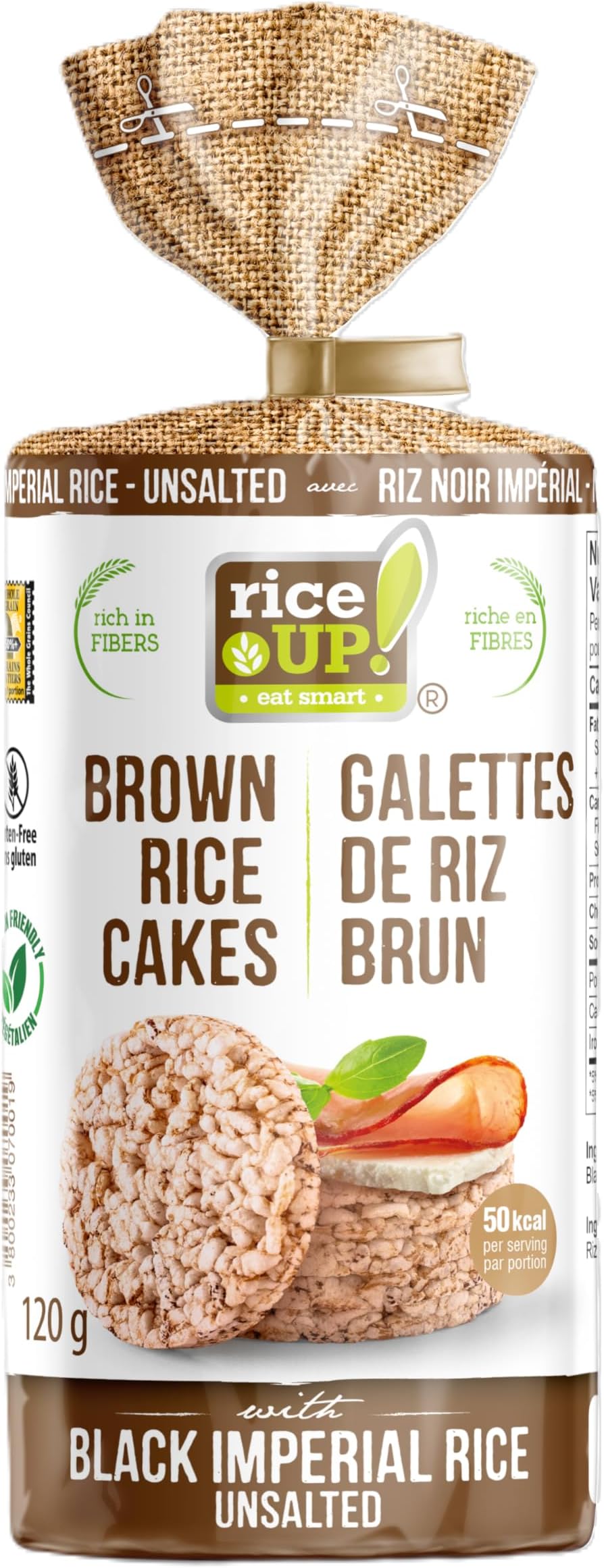 Rice Up Rice Cakes Unsalted, 120 gm (Pack Of 1)