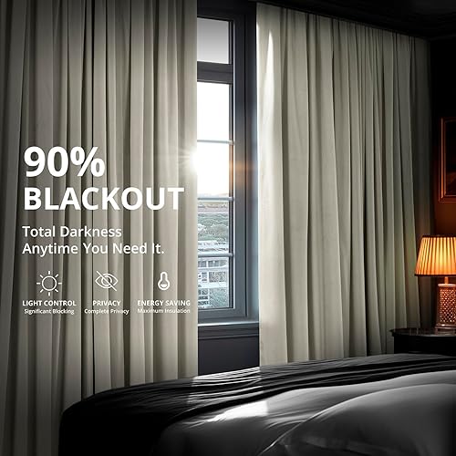 Miniatura 3 de Half Price Drapes Signature- Cortina de terciopelo plisada opaca