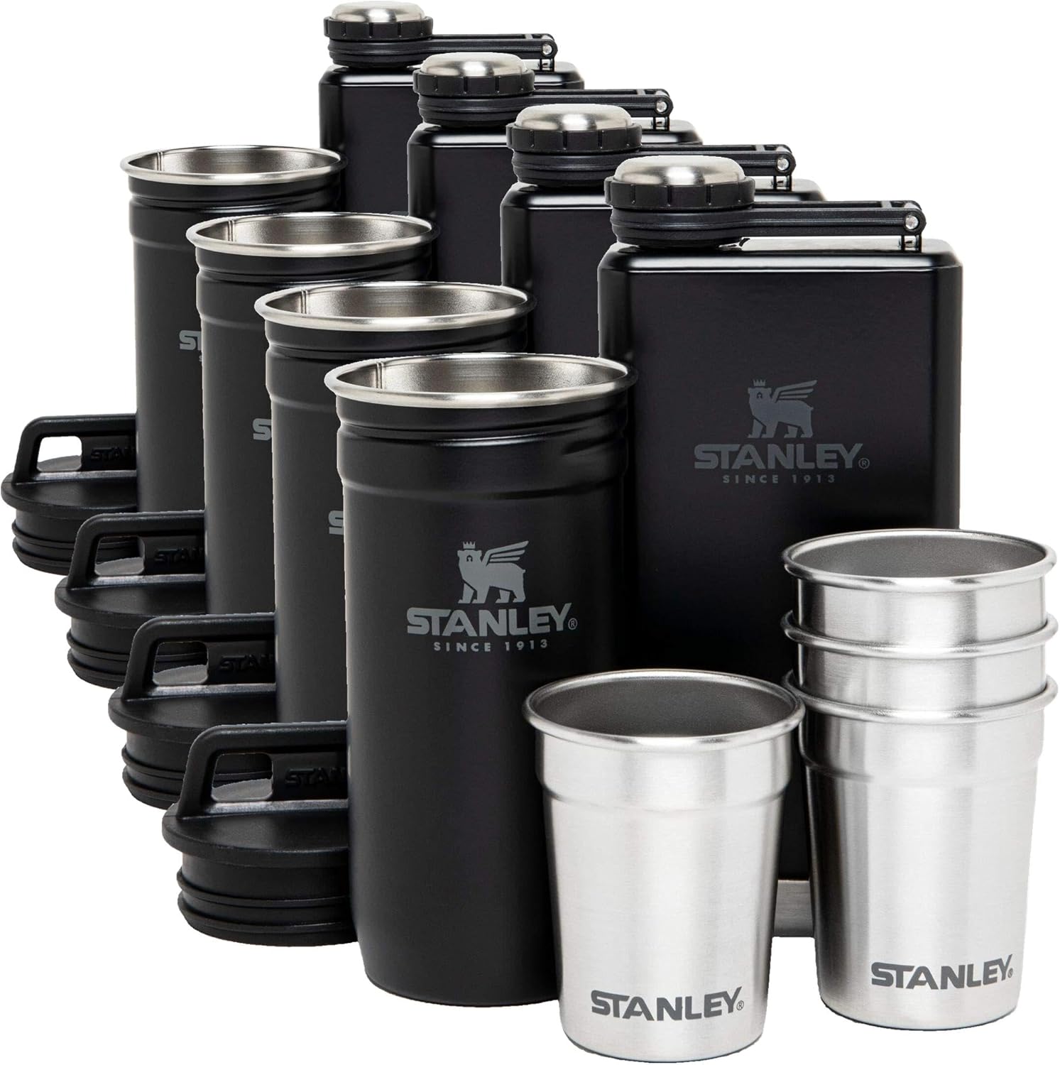 Shot Set and Flask (Pack of 4)