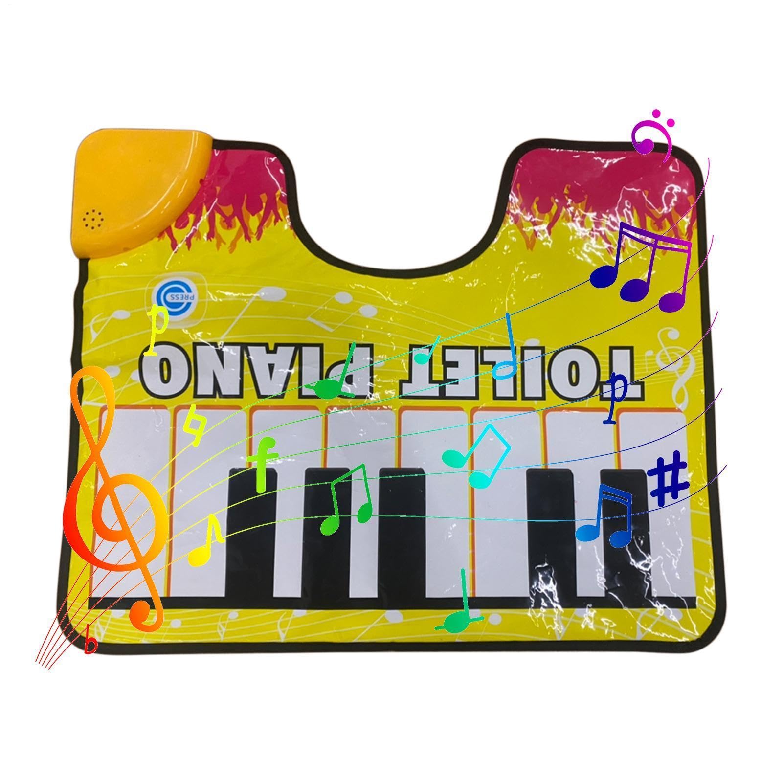 Tapete de inodoro con sonido de piano decorativo para aseo apartamento y dormitorio juvenil