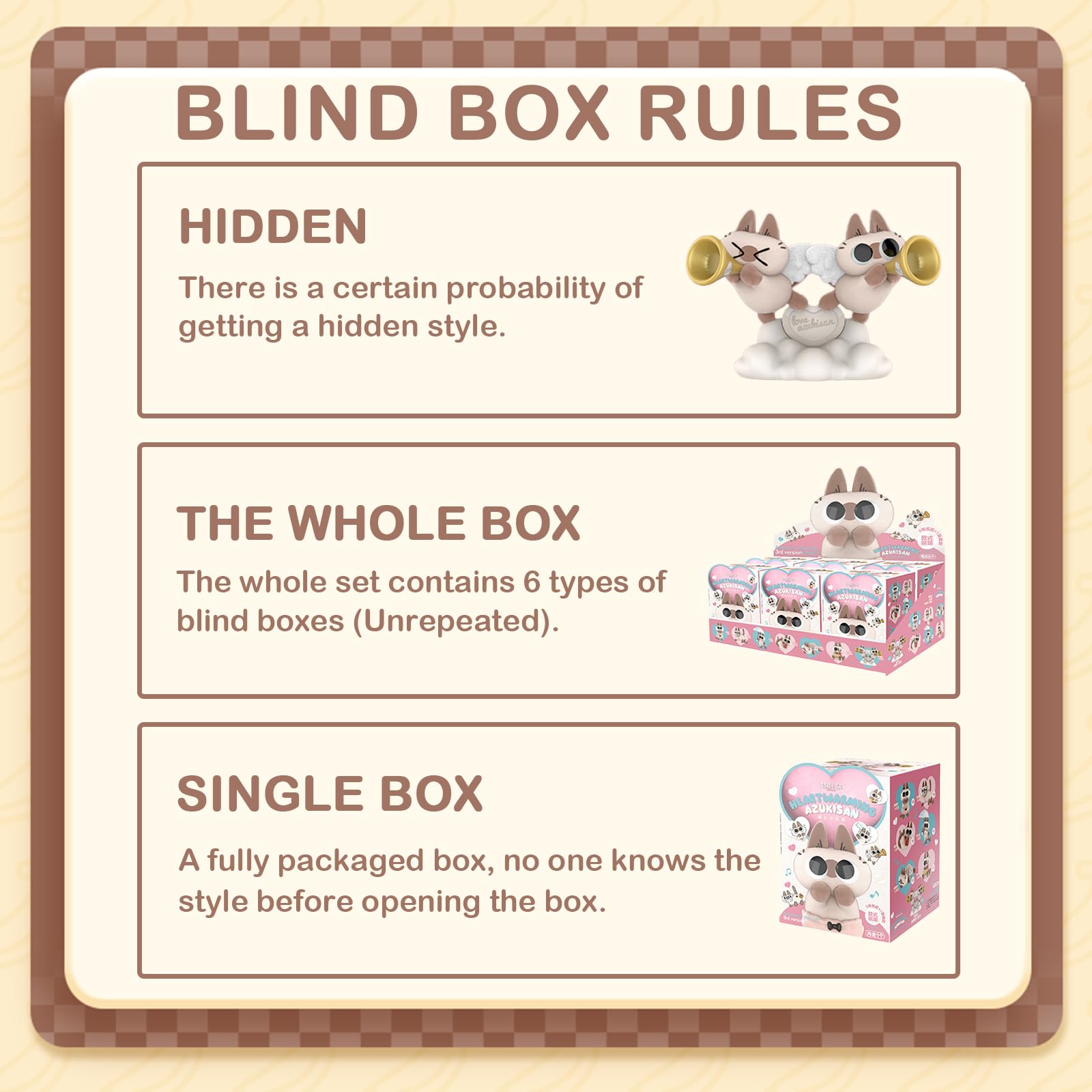 Amazon.com: BEEMAI Nobeko Heartwarming Azukisan's Daily Series 3 3