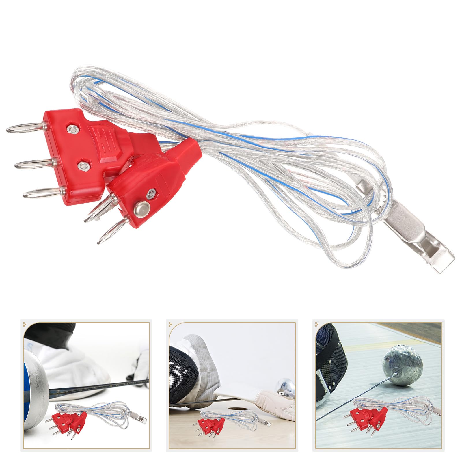 VICASKY Pince de Câble en Acier Inoxydable pour Corde de Corps D'escrime, Connexion Fiable et Précision, Accessoire Indispensable pour Équipement D'escrime Rouge