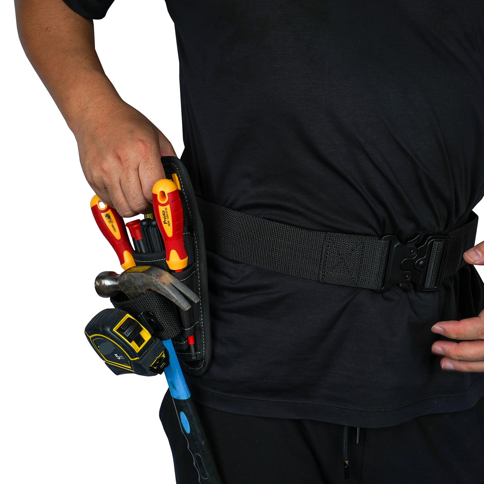 Piccola custodia per attrezzi con clip da cintura, piccola tasca portautensili, organizer per attrezzi da lavoro e porta coltelli