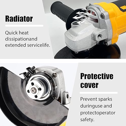 Miniatura 3 de Herramienta de amoladora para batería Dewalt de 20 V, motor eléctrico sin escobillas de 11000 RPM, amoladoras de 3 velocidades variables, amoladora