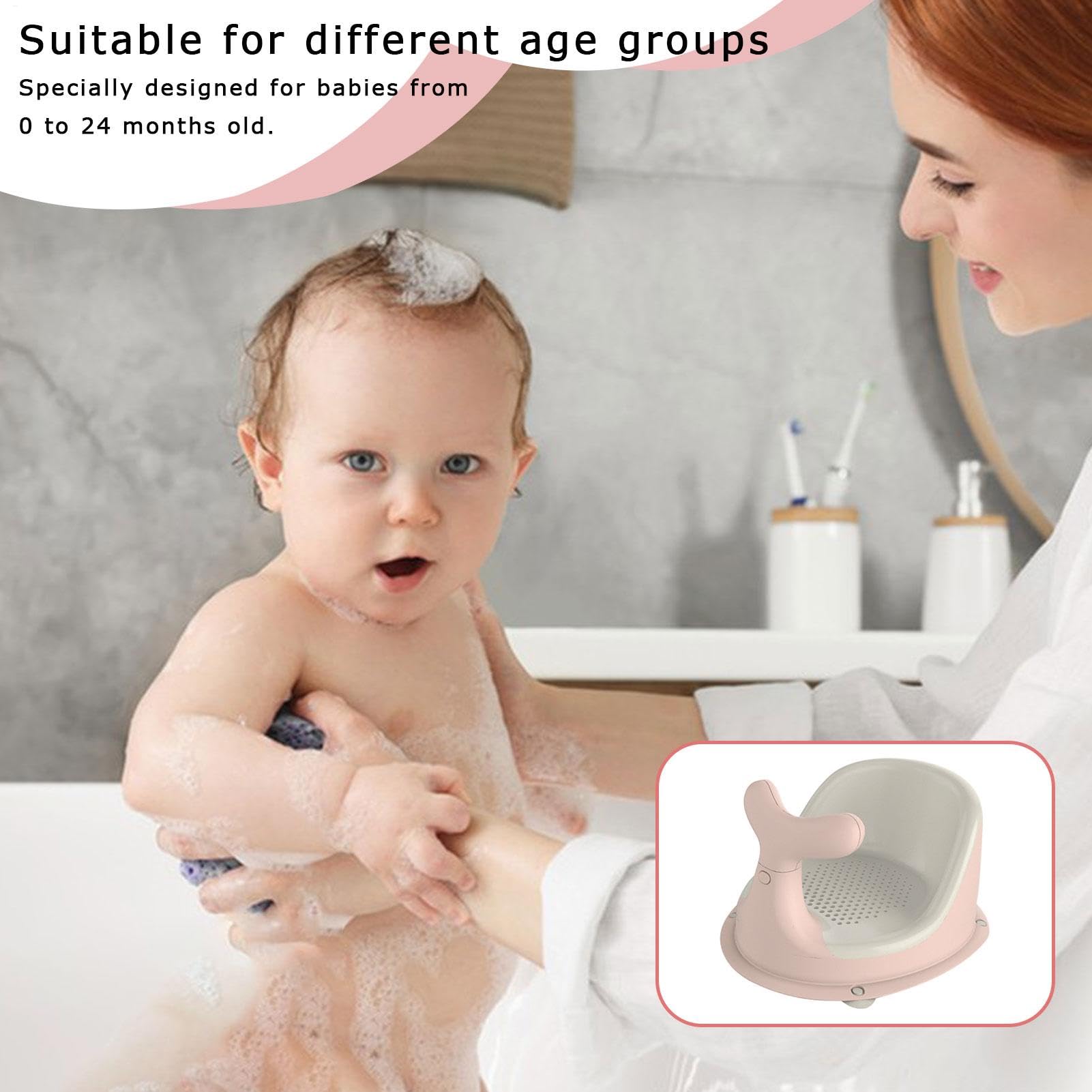 Seggiolino da bagno per neonati – Seggiolino da bagno seduto per bambini | Vasca da bagno con supporto pieghevole | Sedia da doccia rimovibile | Sedia da bagno antiscivolo | Seggiolino da bagno per