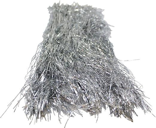 Silver Tinsel for Christmas Tree - 18 Inches - 1000 Strands - icicles