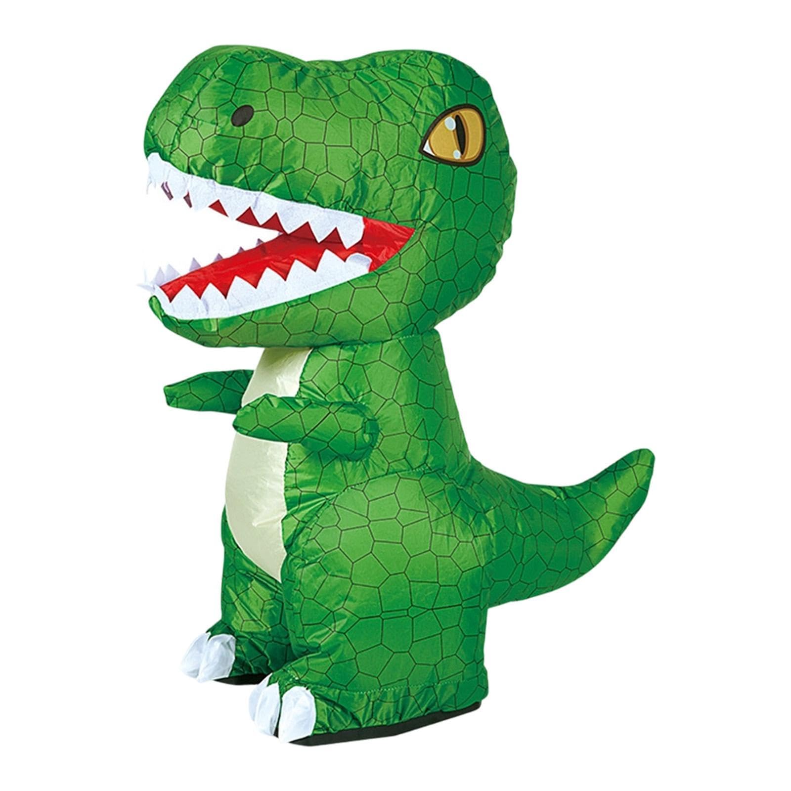 TISHITA Giocattolo Dinosauro Telecomandato Gonfiabile Elettrico con Funzione Gonfiaggio Sgonfiaggio Rotazione a 360 Gradi Musica Integrata Materiali PP Adatto, Verde