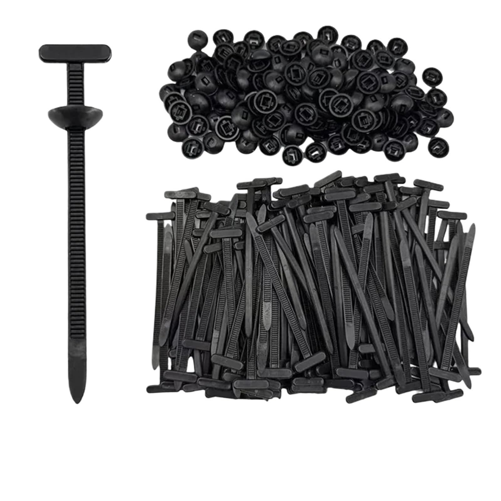 Yangshe 400Set- (800Pcs) Nylon Cable Tie Buckle Car Fastener Self-Locking Zip Ties For Engine Guard Panel Wire Fixing