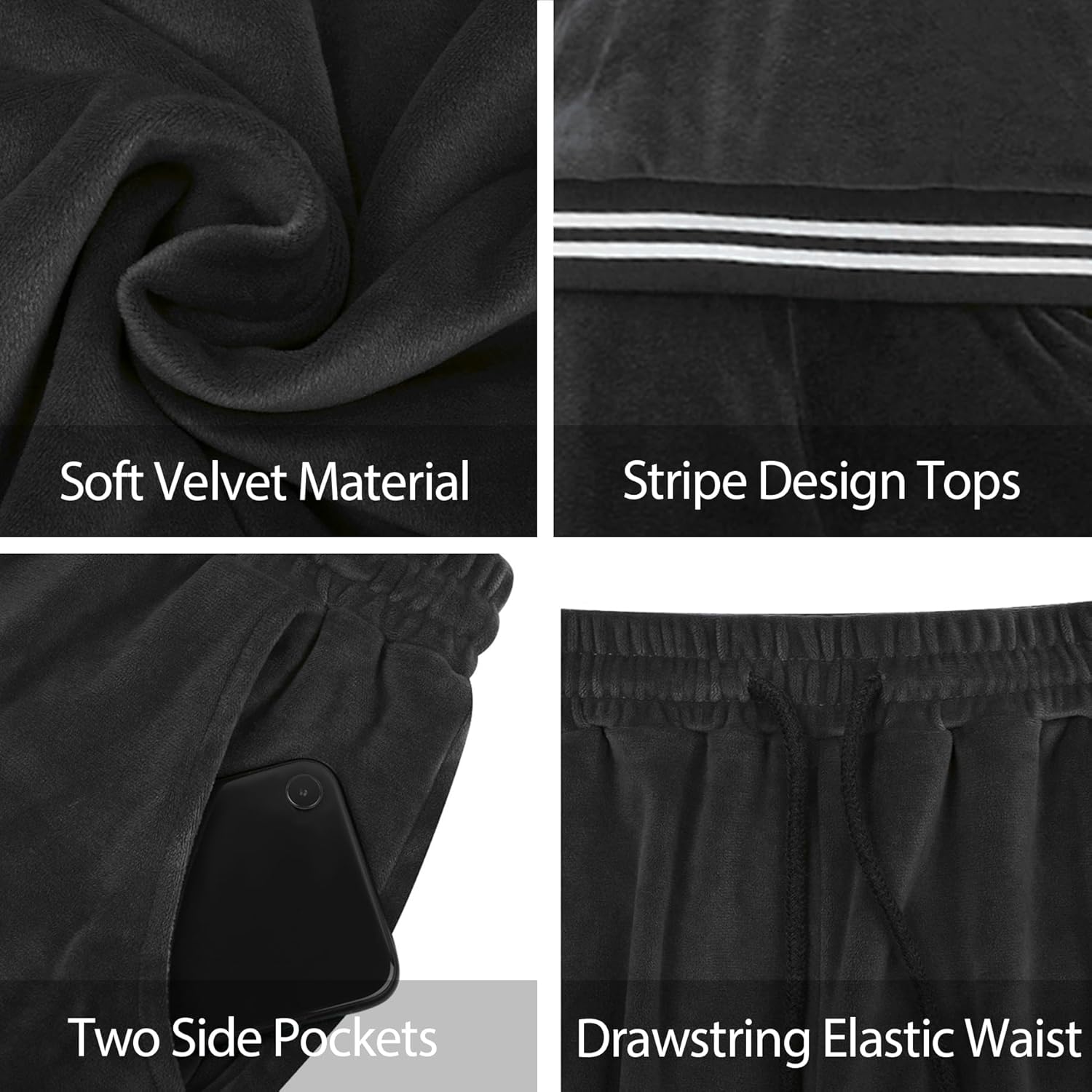 Totatuit Women's Sweatsuit Set Velour Long Sleeve and Pants Sport Sweat Suits 2 Piece Track Suits Outfits with Pocket S-XXL - Image 5