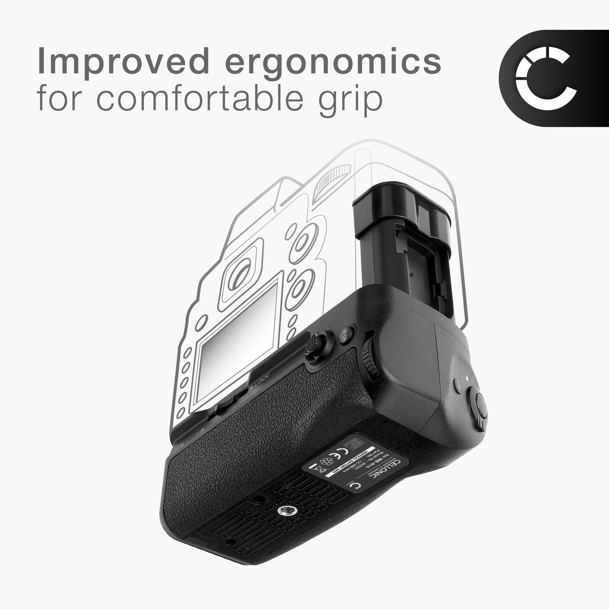 CELLONIC Impugnatura MB-N14 compatibile con Nikon Z6 III Battery grip per fotocamera fotografia verticale multifunzione portabatterie EN-EL15c,EN-EL15b,EN-EL15a,EN-EL15