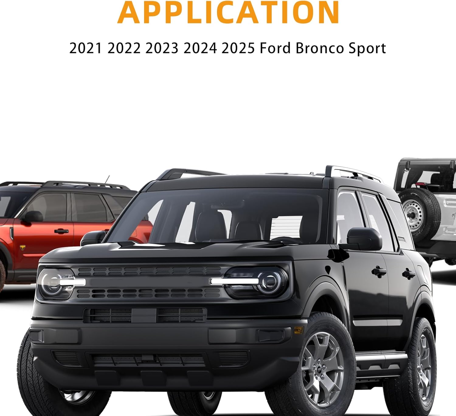 Hood Protector/Bug Deflector/Rock Guard Compatible with Ford Bronco Sport 2021 2022 2023 2024 2025, Black Bug Guard Hood Deflector Shield